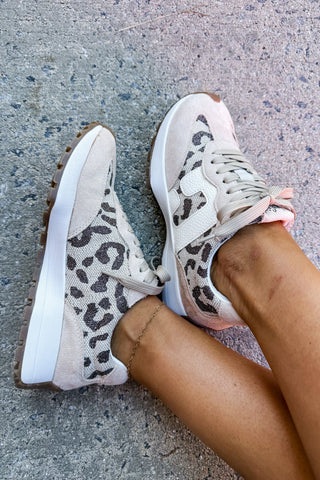 No Problem Leopard Print Sneakers by Corky
