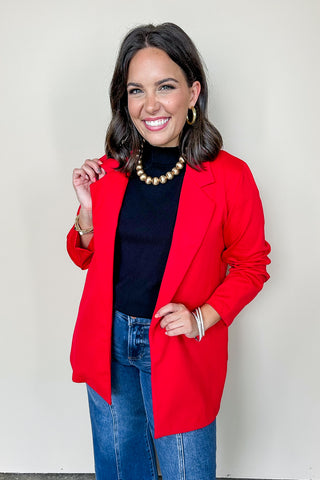 Dear Scarlett Red Blazer