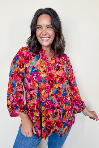 Dear Scarlett Lizzy Printed Top in Multi