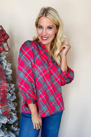 The Veronica Plaid About You Top