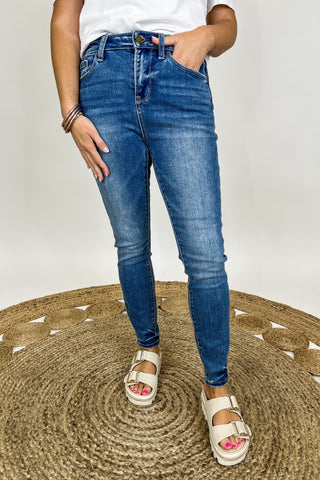 Mica High Rise Medium Wash Skinny Jeans