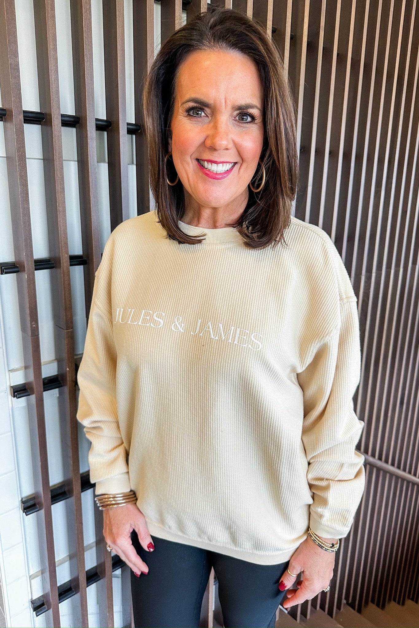 Jules & James Seaside Font Corded Sweatshirt