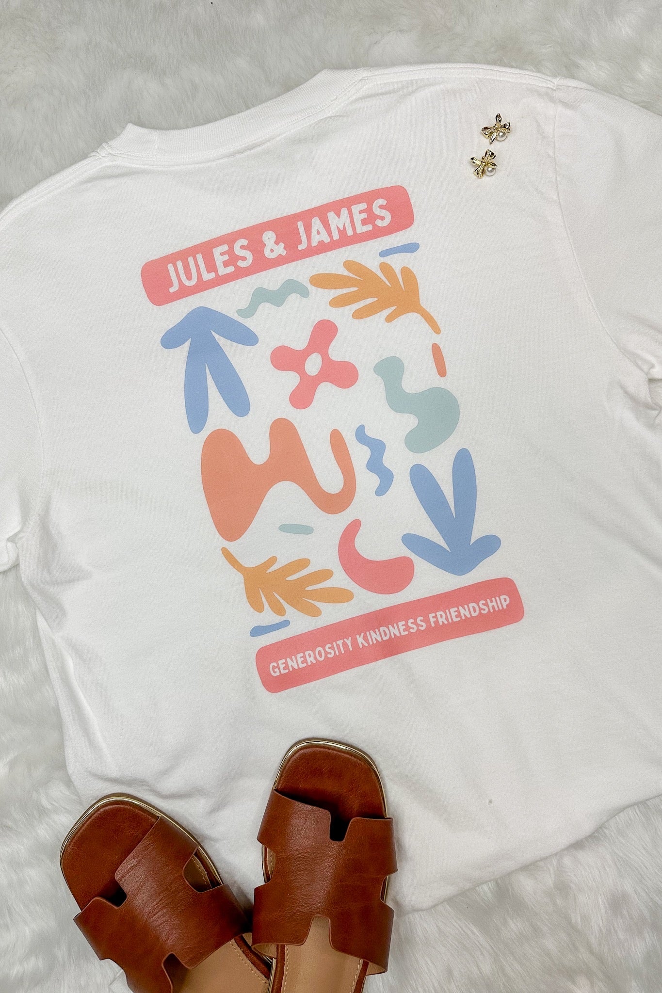 J&J Pastel Abstract Graphic Tee