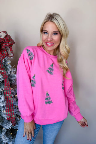 Pretty in Pink Tree Sweatshirt