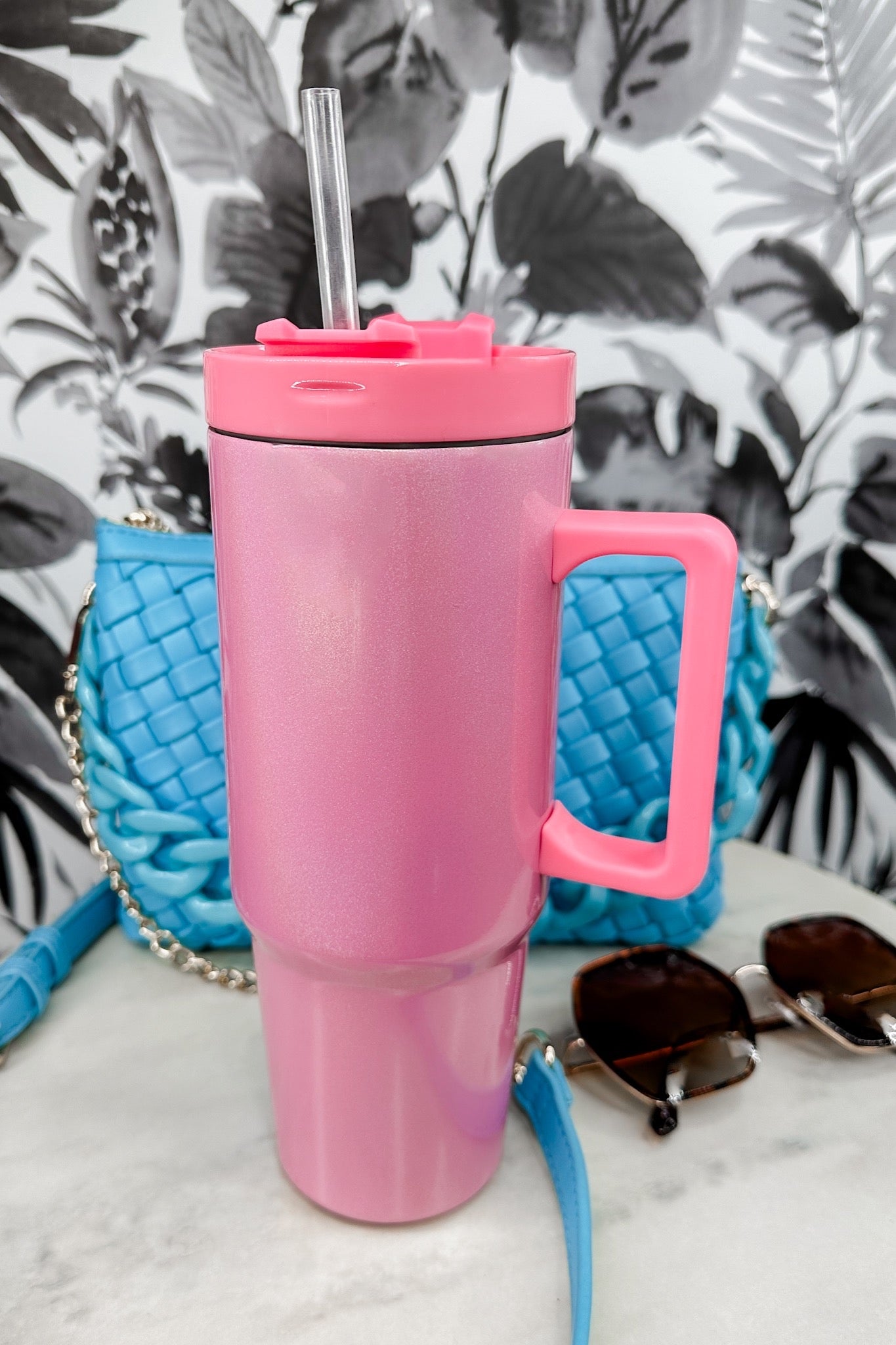 30oz Stainless To-Go Tumbler in Pearlized Pink