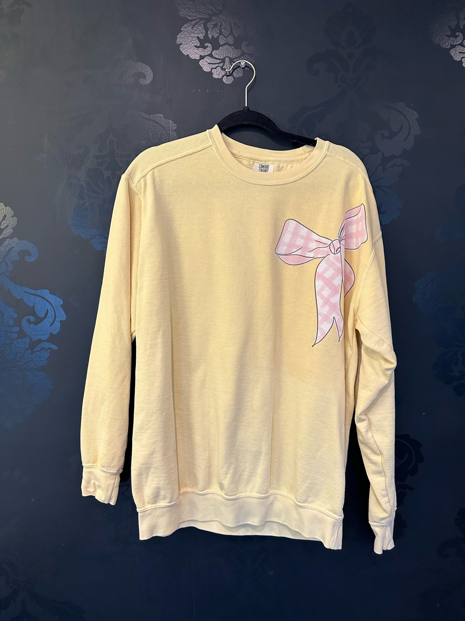 Size Large Pale Yellow Easter Comfort Colors Sweatshirt