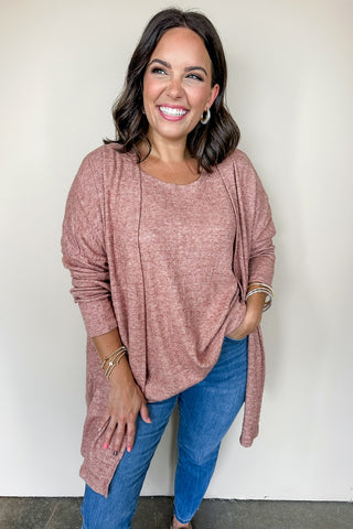 Dear Scarlett Classic Terracotta Cardigan Set