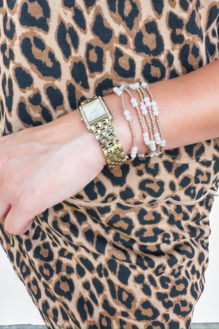 Golden Hour Stack With Pearls