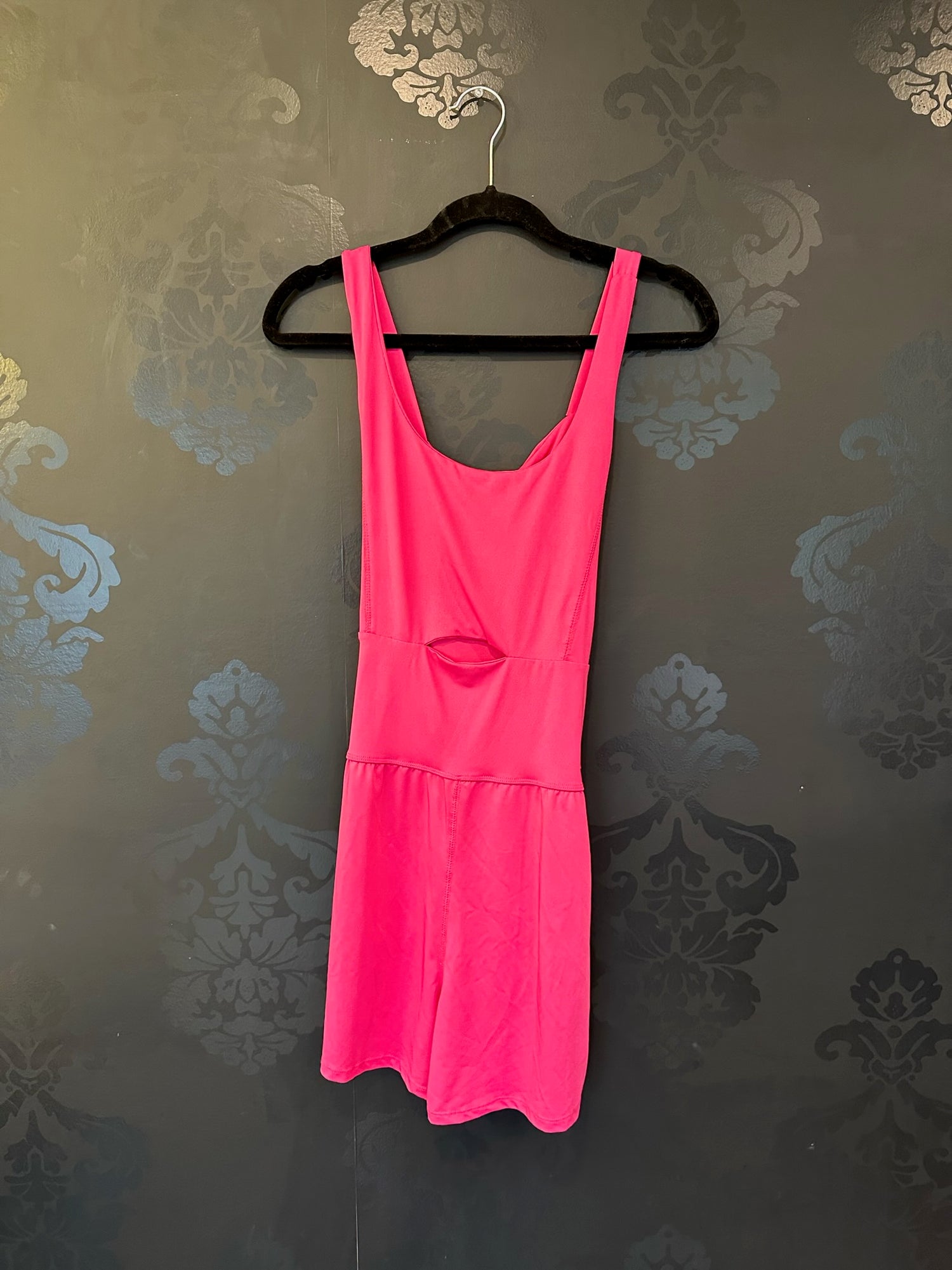 Size Medium Hot Pink Cut Out Athletic Romper