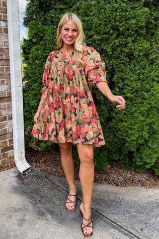 Stars Hollow Short Floral Printed Dress