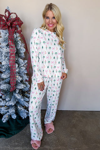 Sugar Plum Dreams Long Sleeve Top & Pants Pajama Set