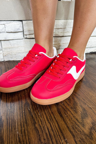 Bold Red Vintage Sneaker