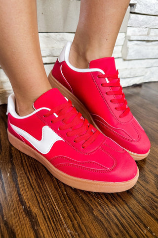 Bold Red Vintage Sneaker