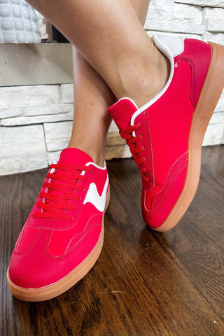 Bold Red Vintage Sneaker