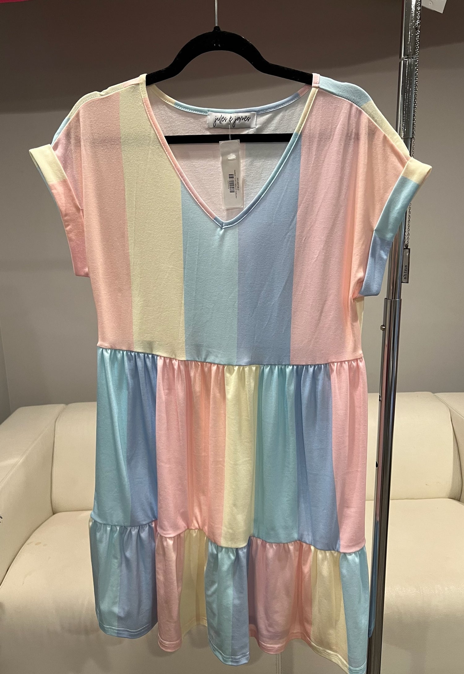 Size Medium Pastel Rainbow Dress