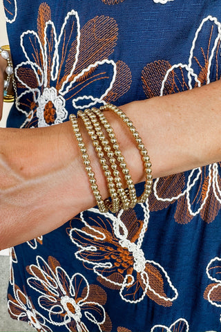 Golden Luxe Beaded Stacking Bracelet