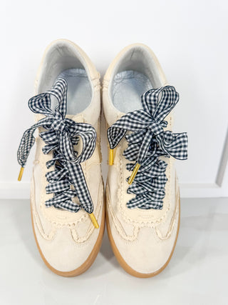 Black Gingham Shoelaces