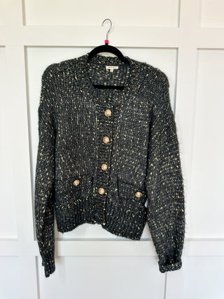 Gold Button Down Sweater / Size XL