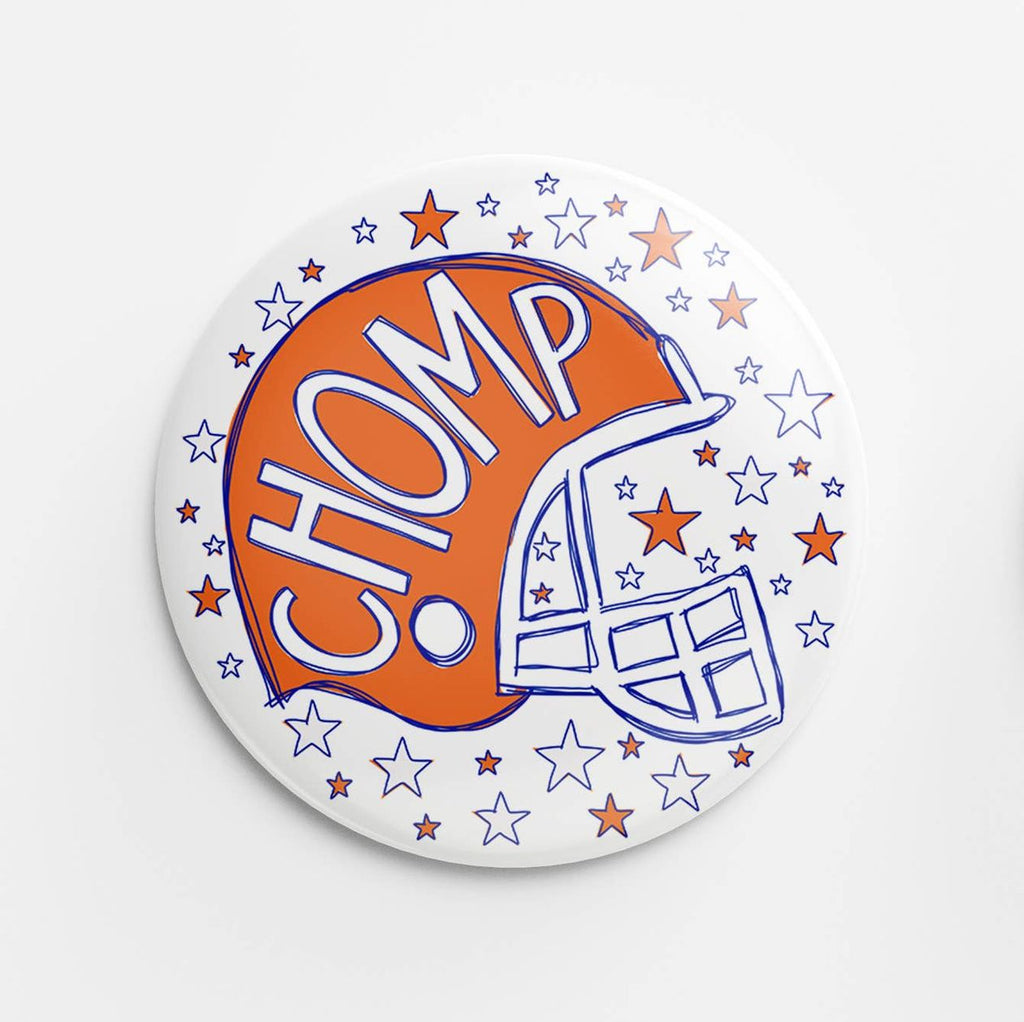 alert football helmet button Florida Star & Football Helmet Pinback Button – Jules & James Boutique