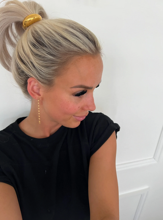 Gold Plated Luxe Hair Tie by CHAN SUTT PEARLS