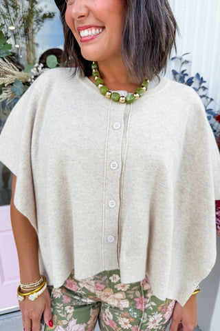 Everyday Button Down Cape Top