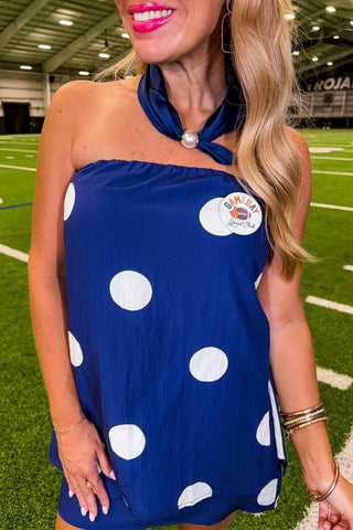 Dots & Game Days Skirt Set in Navy