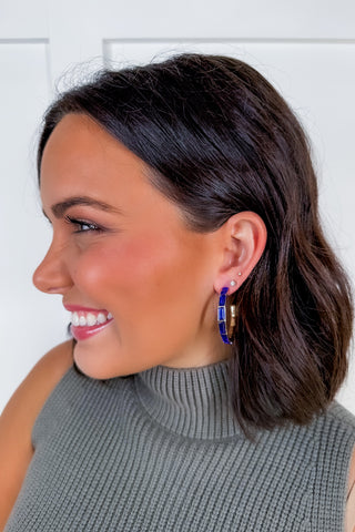 The Kora Earrings in Royal by Michelle McDowell