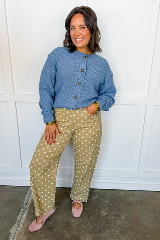 Keep It Cozy Knit Cardigan in Blue