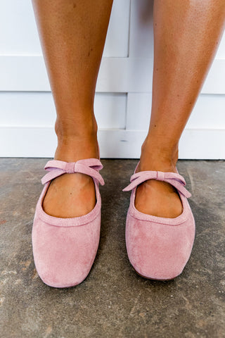 Layover Bow Tie Corkys Mary Jane Ballet Flat in Blush