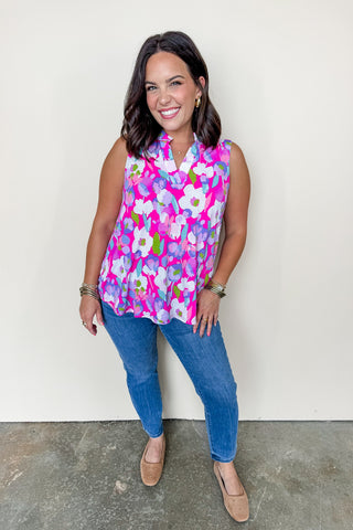 Dear Scarlett Tank Top in Magenta