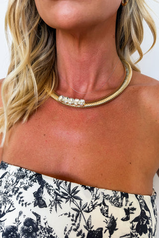Radiant Edge Omega Necklace