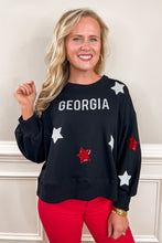 Load image into Gallery viewer, The Millie Black Georgia Star Sweatshirt