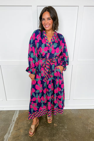 The Indigo Garden Midi Dress