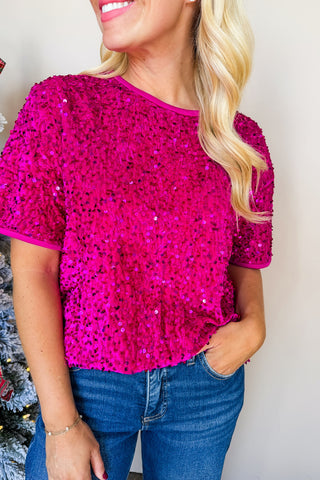 Sparkle Me Pink Top
