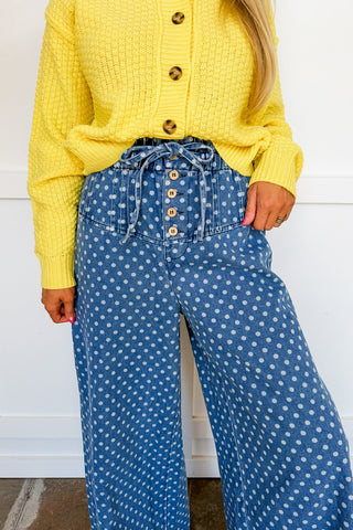 Dot Your Way Denim Pants