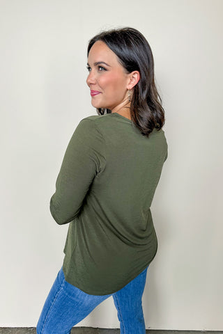 Dear Scarlett Olive V Neck