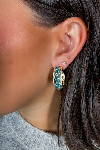 The Camryn Earrings in Aqua by Michelle McDowell