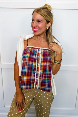 Mad About Plaid Babydoll Top