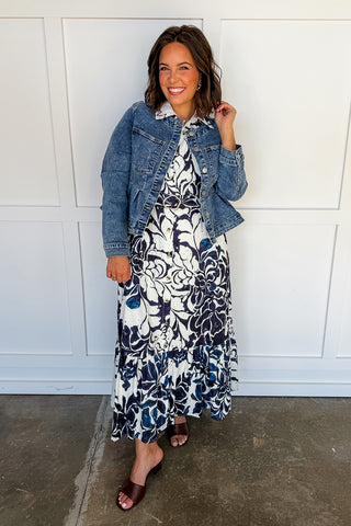 Tailored Cropped Denim Jacket