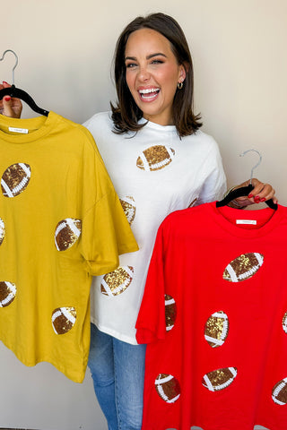 White Oversized Football T-shirt