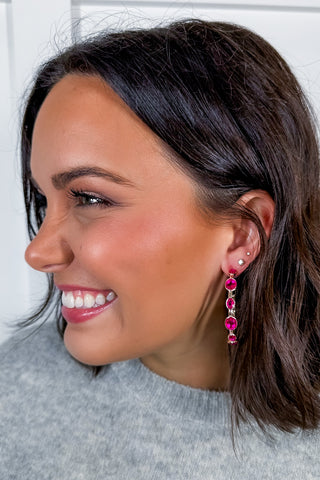 The Allie Earrings in Hot Pink by Michelle McDowell