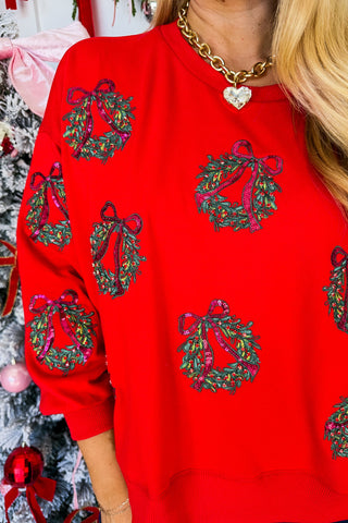 The Millie Berry Wreath Sweatshirt by Mary Square