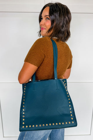 The Uptown Studded Tote Set
