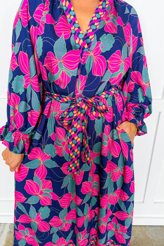The Indigo Garden Midi Dress