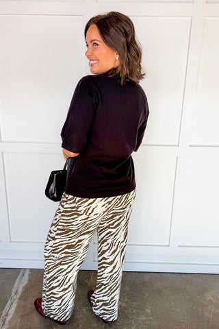 Wear It Everywhere Round Neck Top in Black