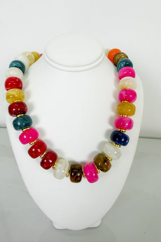 Maren Beaded Necklace in Brights