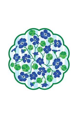 Lucy Grymes Round Scalloped Paper Placemat Set