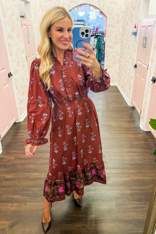 The Juliette Maxi Dress in Merlot