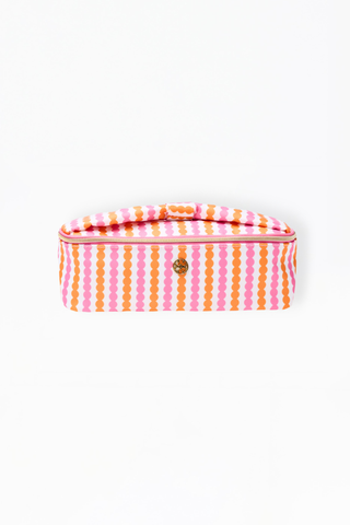 Kiss And Makeup Mini Cosmetic Bag in Sun Stripe by Mary Square