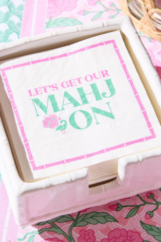 Let's Get Our Mahj On Cocktail Napkin Set